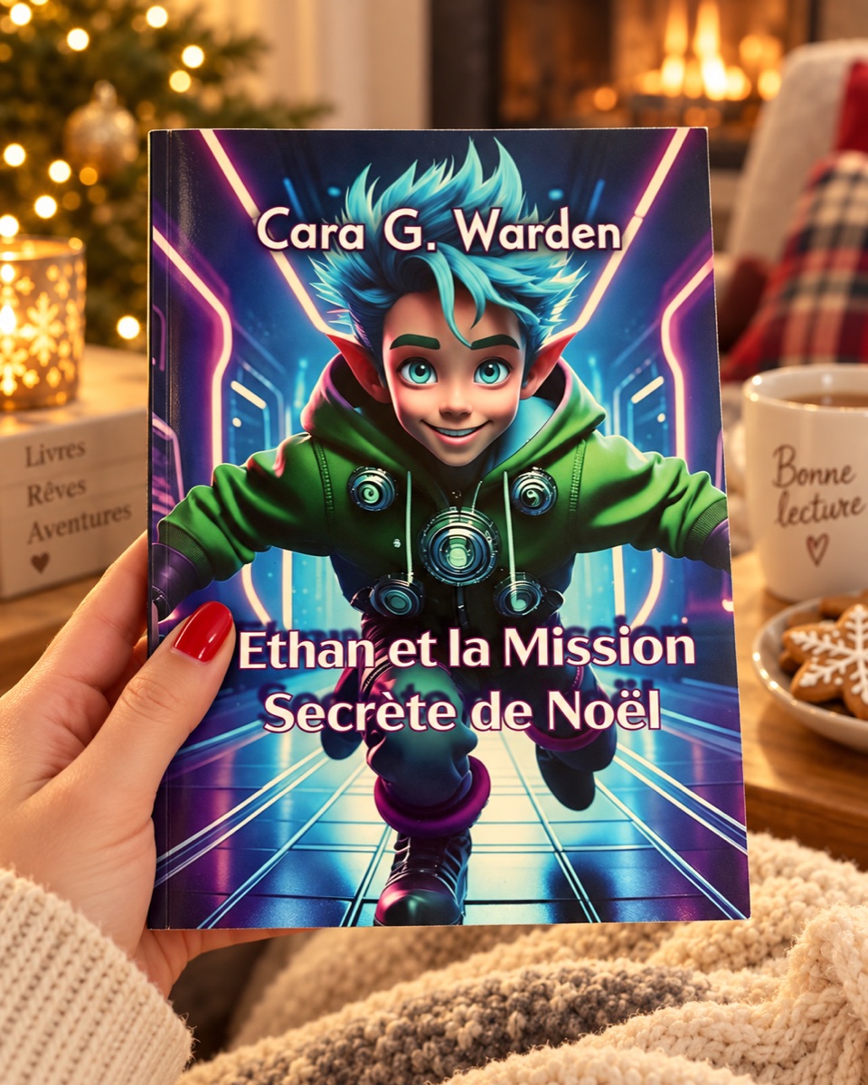 Ethan et la Mission Secrète de Noël presented as a cosy Christmas gift book