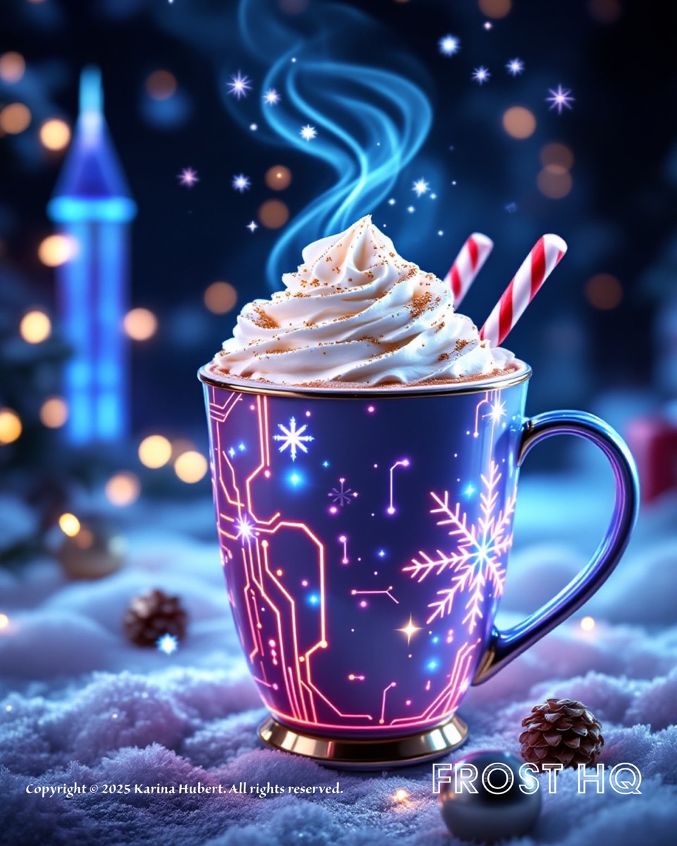 A magical high-tech cup of Frost HQ hot cocoa
