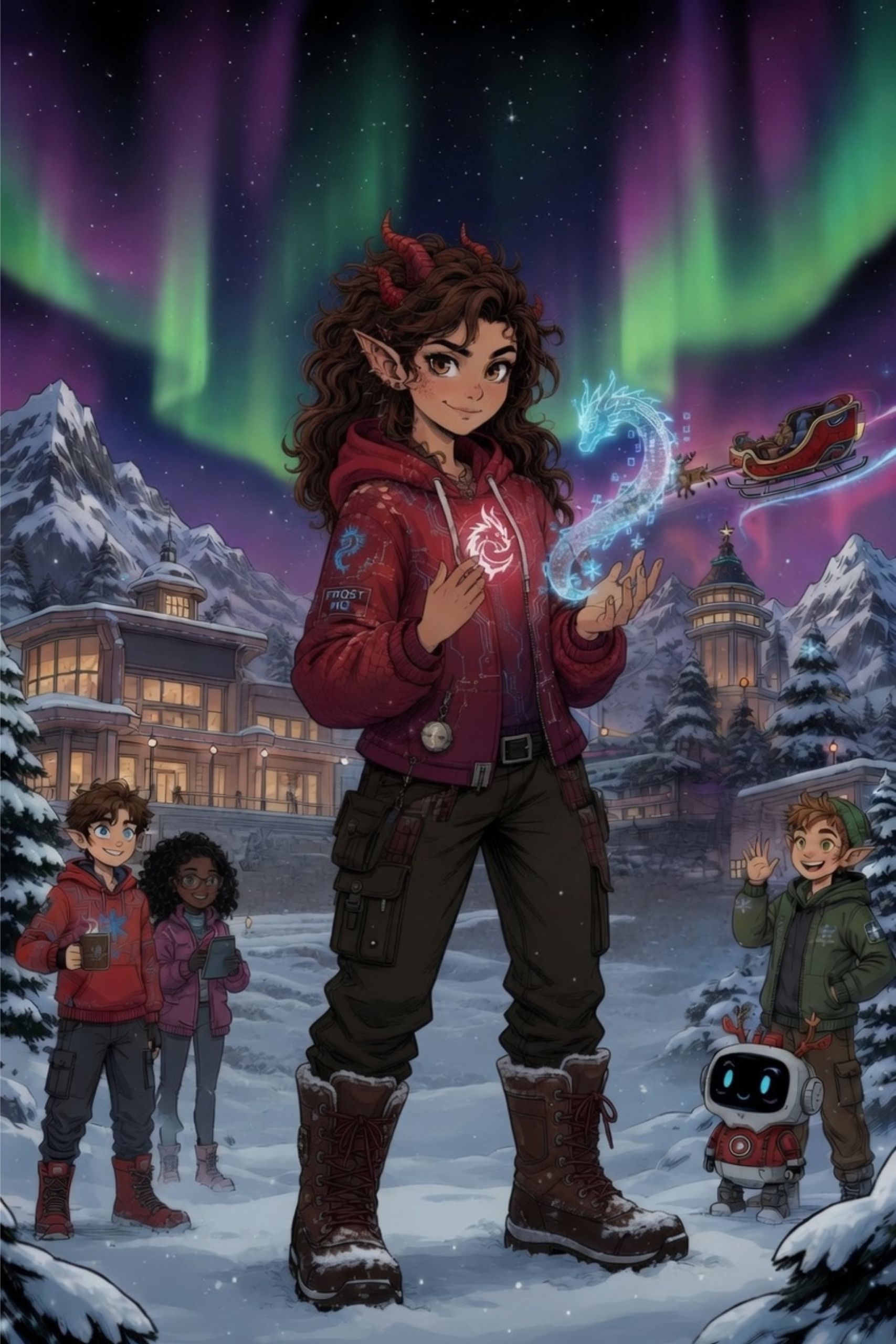 Kaida Frost with the Frost HQ children