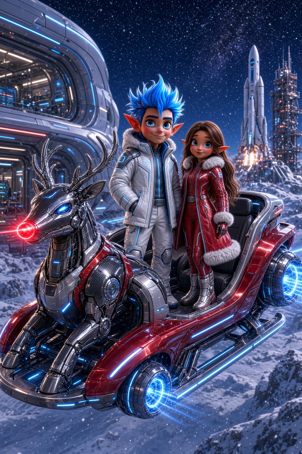 Ethan's futuristic Christmas world